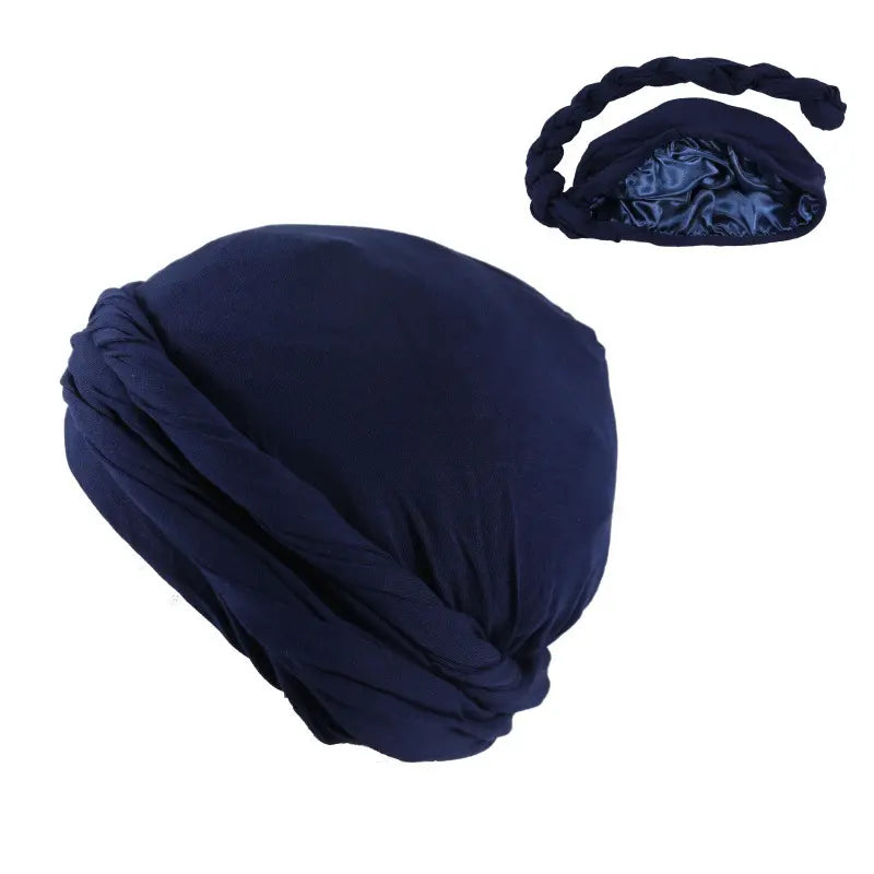 Solid Satin Lined Turban